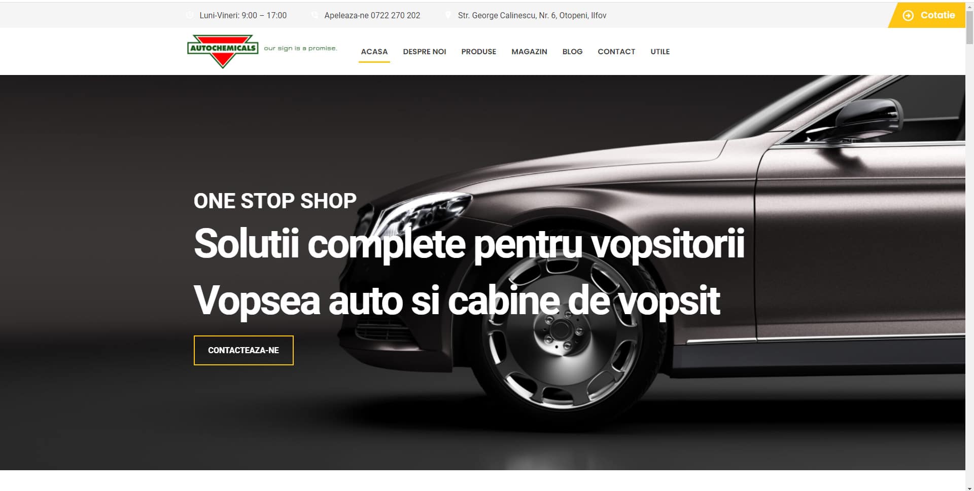 Portofoliu 16 portofoliu web design, Creare site afacere Autochemicals