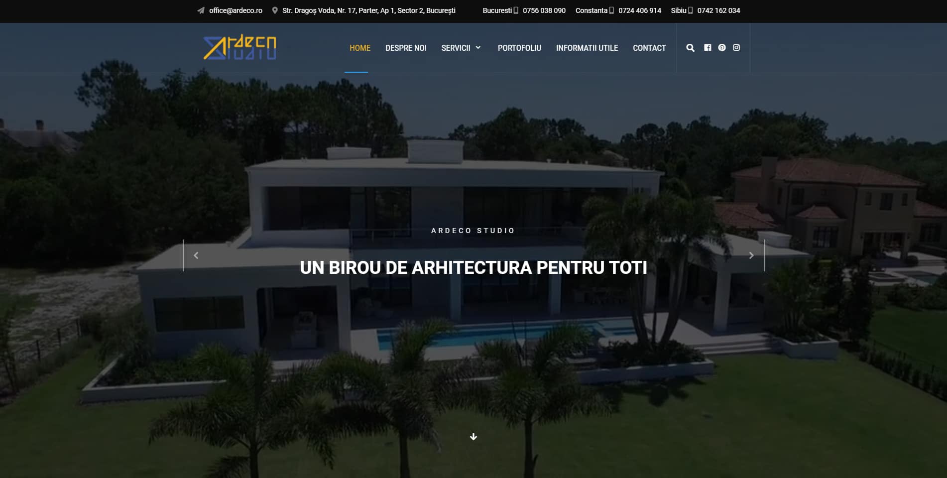 Portofoliu 19 portofoliu web design, Creare site arhitectura