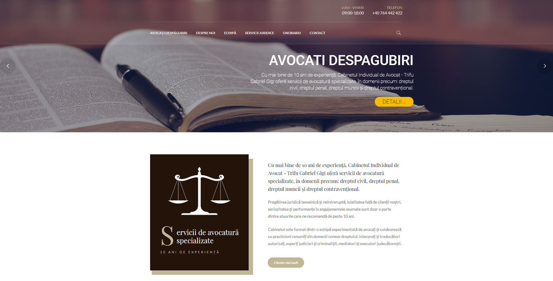 Portofoliu 11 portofoliu web design, Creare site avocat